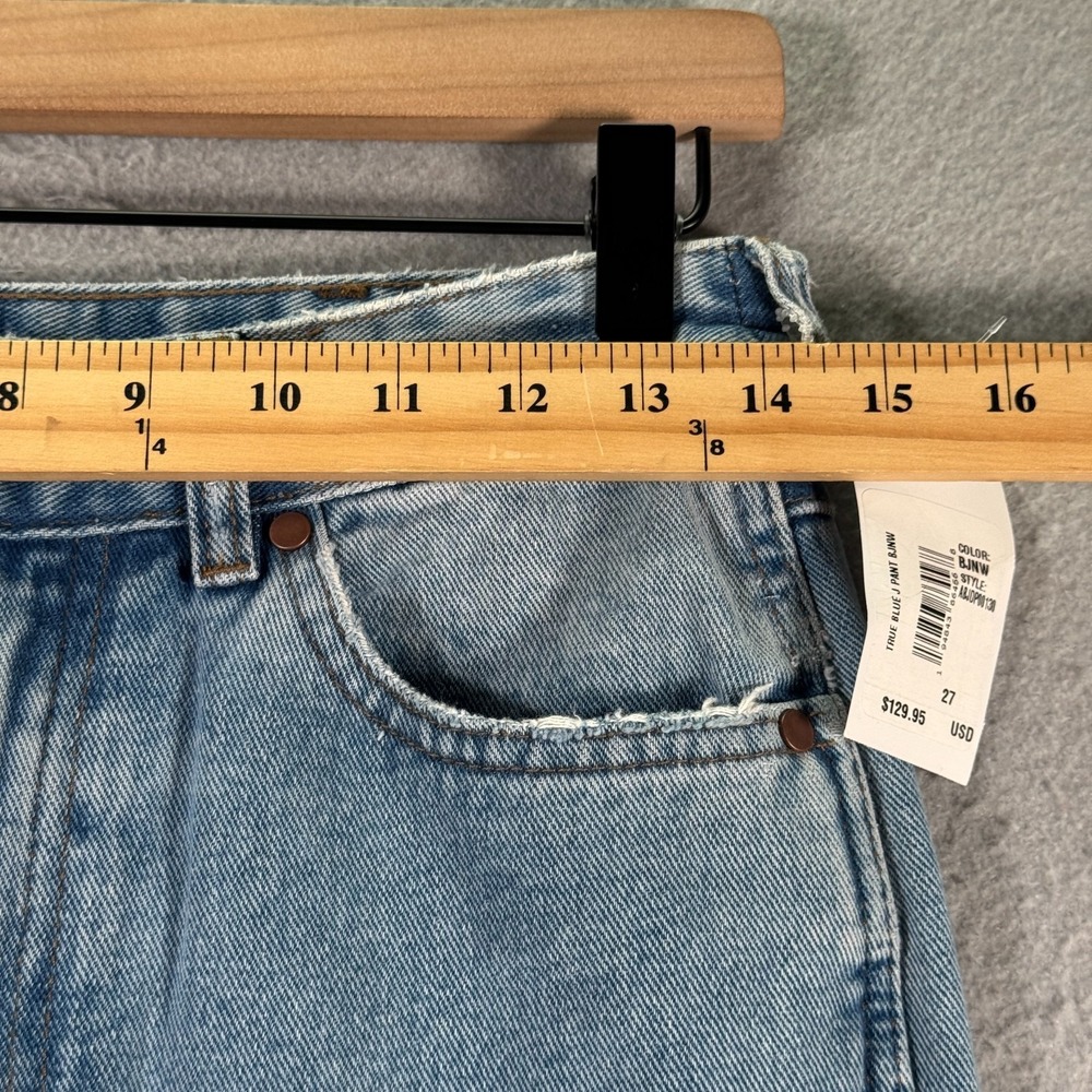 Wrangler X Billabong Extra Flare Jeans Womens 27 Blue Lightwash Patchwork Collab - Picture 6 of 16